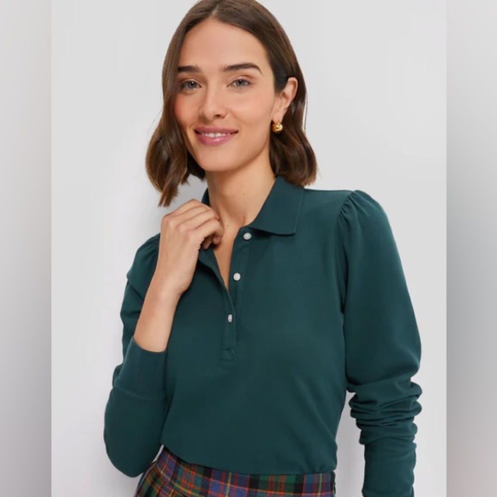 NWT TUCKERNUCK JUNE BUG PUFF SLEEVE POLO SMALL OR MEDIUM